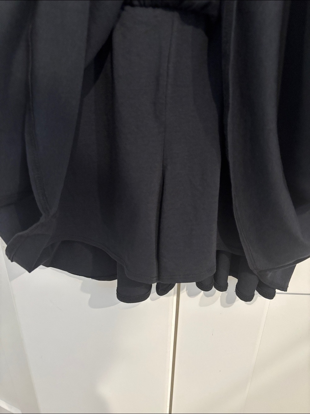 Abercrombie & Fitch Black Skort Long-Sleeve Drop Waist Dress. Size M - Picture 7 of 9